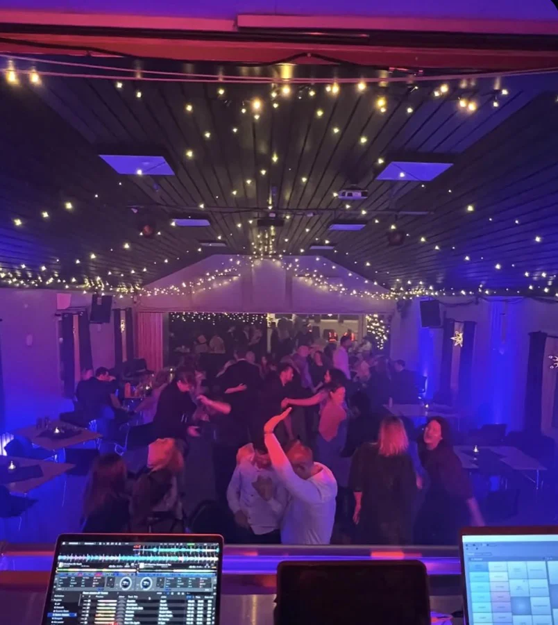 Dance-floor point of view from the booth